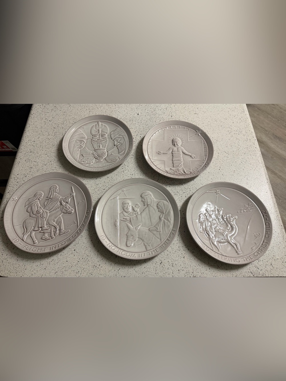 Frankoma 1967-1971 Christmas Plate By John frank Collection Of 5